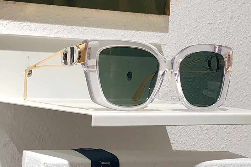 30Montaigne S13F Sunglasses Transparent Green