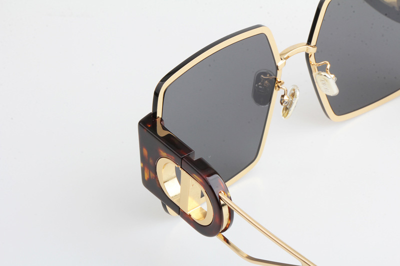 30Montaigne S4U Sunglasses Gold Tortoise Gray