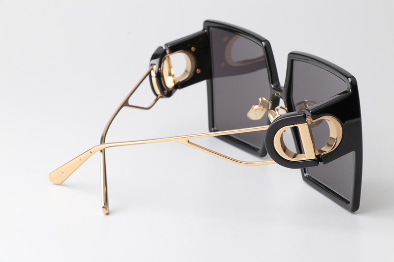 30Montaigne Sunglasses Black Gold Gray