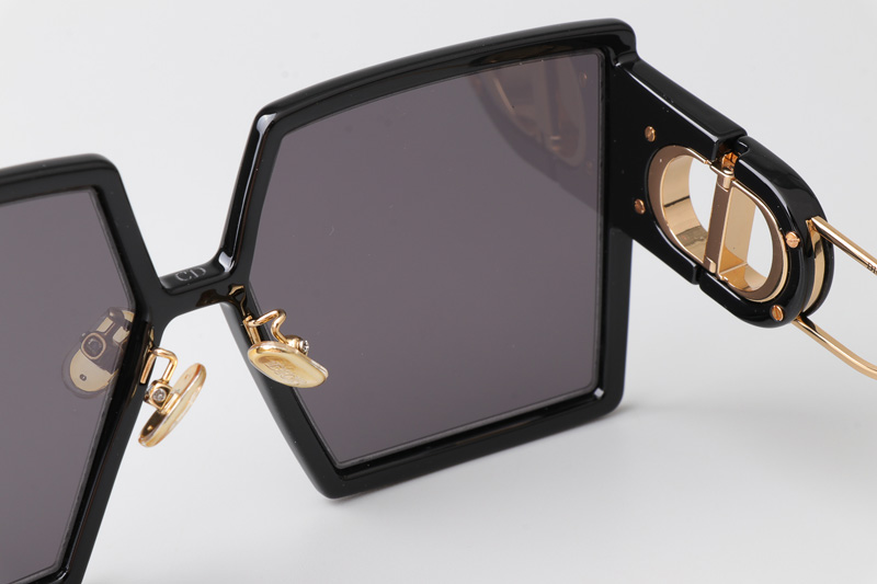 30Montaigne Sunglasses Black Gold Gray