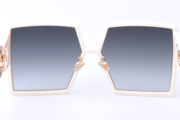 30Montaigne Sunglasses White Gold Gradient Gray