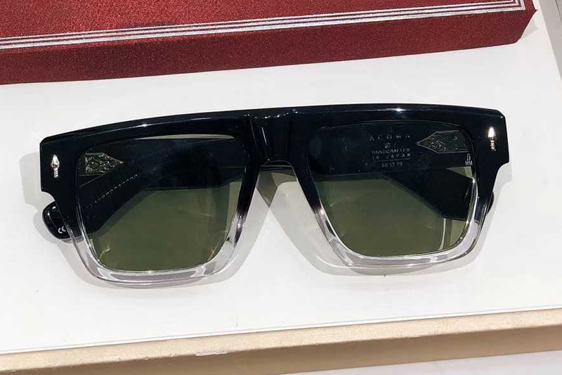 Acoma Sunglasses Black Transparent Green