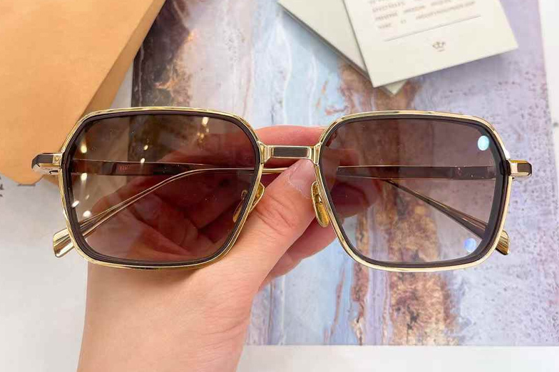 Admiral Sunglasses Gold Gradient Brown