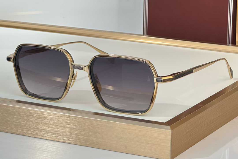 Admiral Sunglasses Gold Gradient Gray