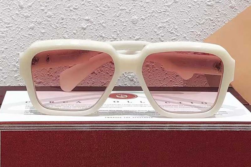 Alfred Sunglasses White Gradient Pink