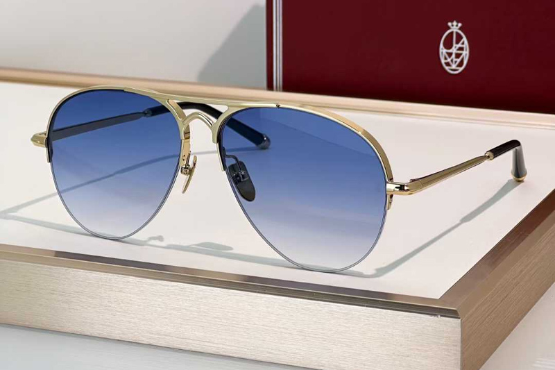 Amelia Sunglasses Gold Gradient Blue