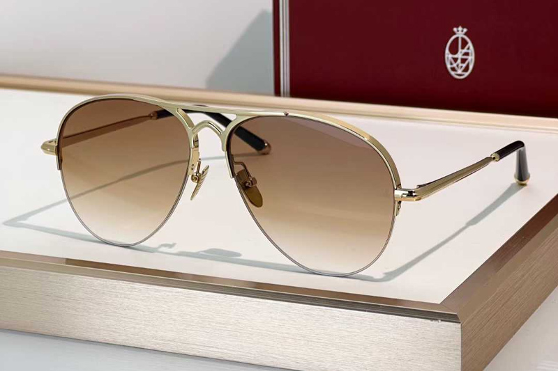 Amelia Sunglasses Gold Gradient Brown