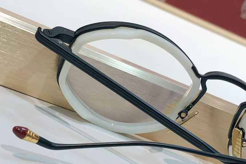 Aragon Eyeglasses White Black