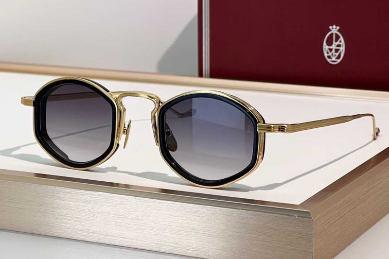 Aragon Sunglasses Black Gold Gradient Gray