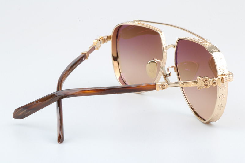 Armadildoe Sunglasses Gold Gradient Brown