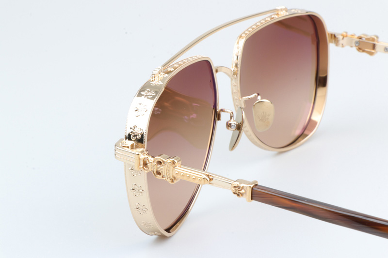 Armadildoe Sunglasses Gold Gradient Brown