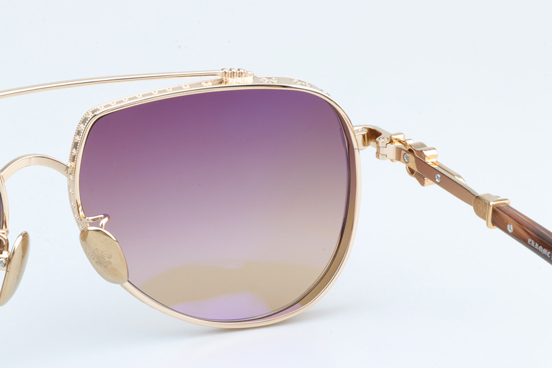 Armadildoe Sunglasses Gold Gradient Brown