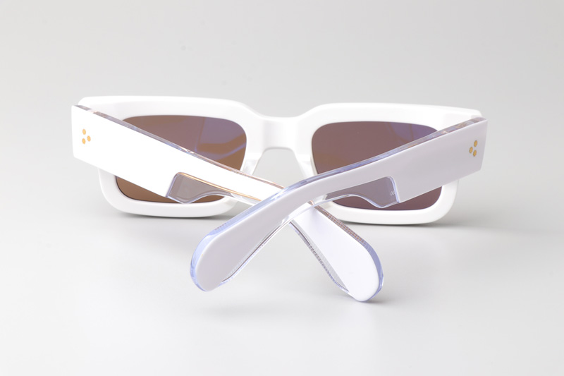 Ascari Sunglasses White Brown