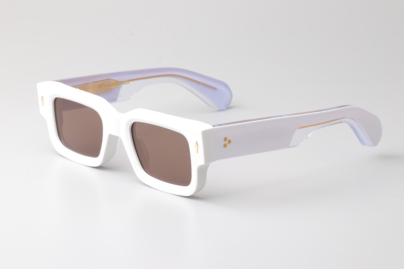 Ascari Sunglasses White Brown