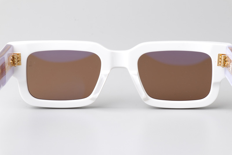 Ascari Sunglasses White Brown