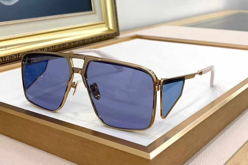 Assen Sunglasses Rose Gold Blue