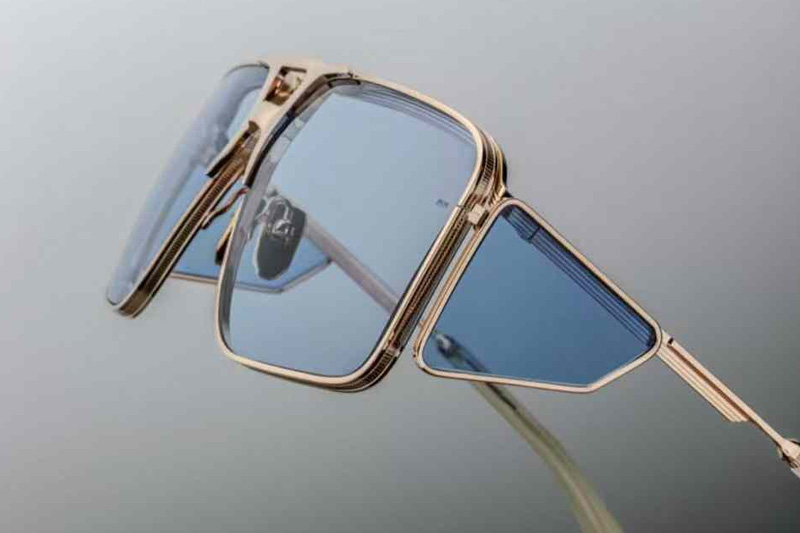 Assen Sunglasses Rose Gold Blue