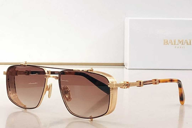 BPS-142A Sunglasses Gold Gradient Brown