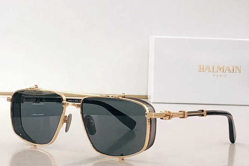 BPS-142A Sunglasses Gold Green