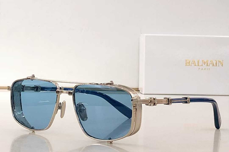 BPS-142A Sunglasses Silver Blue