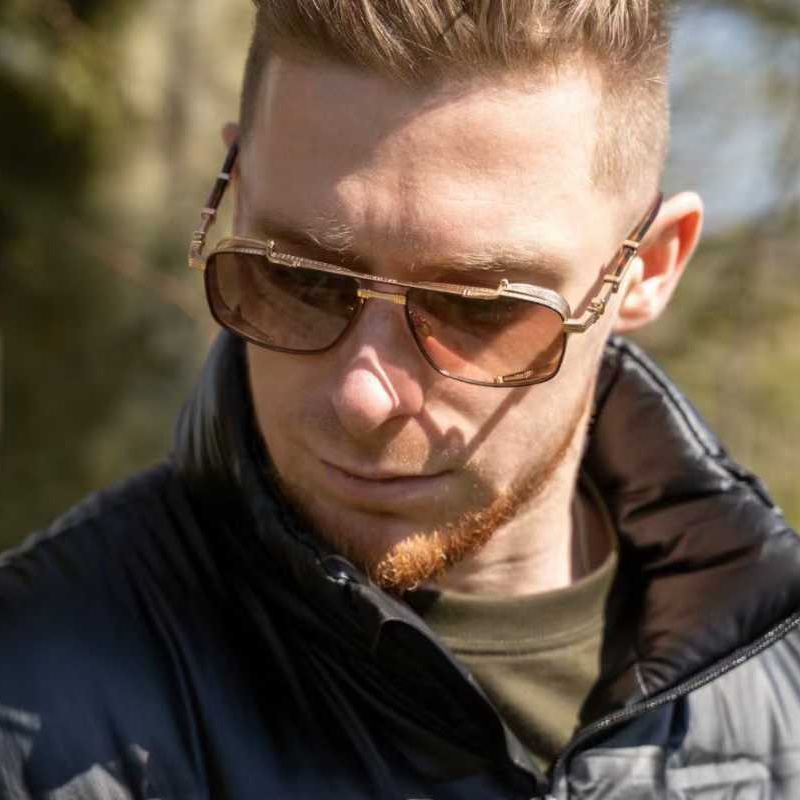 BPS-142D Sunglasses Gold Tortoise Gradient Brown