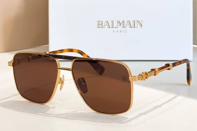 BPS-145A Sunglasses Gold Brown