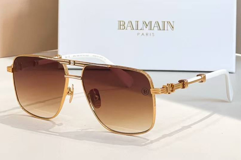 BPS-145A Sunglasses Gold Gradient Brown