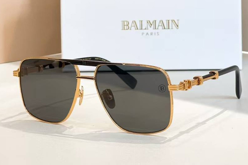 BPS-145A Sunglasses Gold Gray