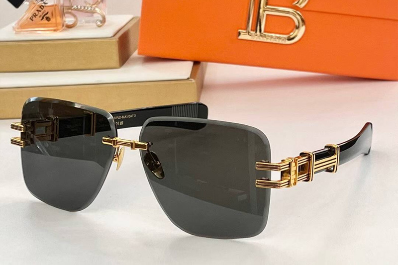 BPS-145B Sunglasses Gold Gray