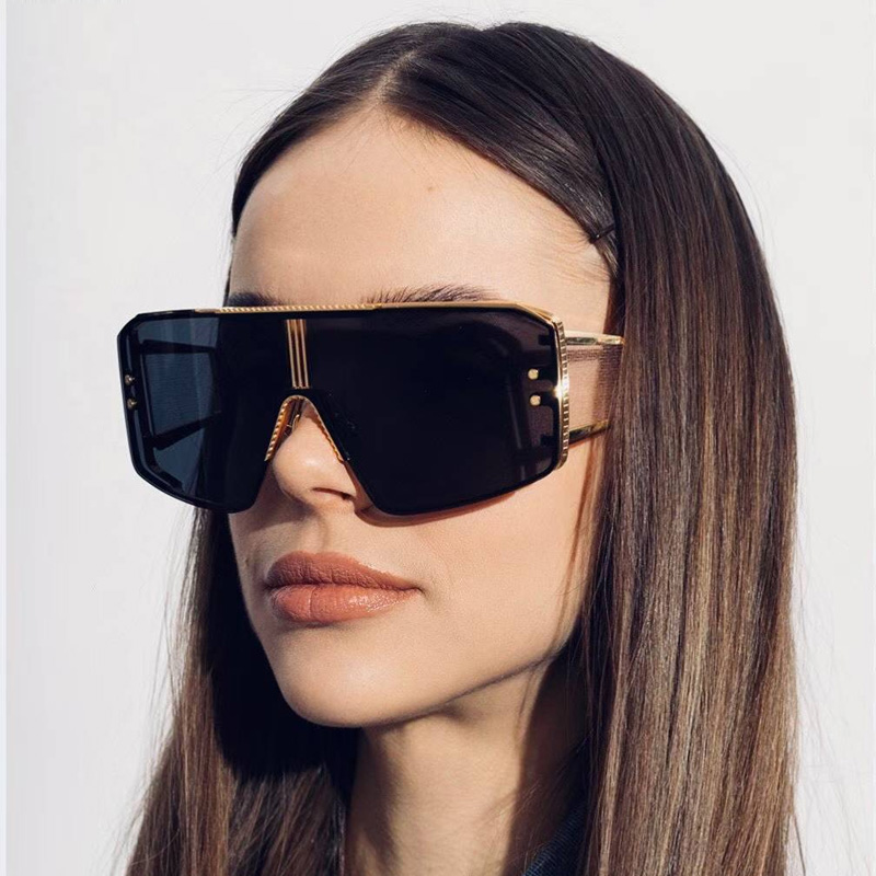 BPS-146 Sunglasses Black Gold Blue