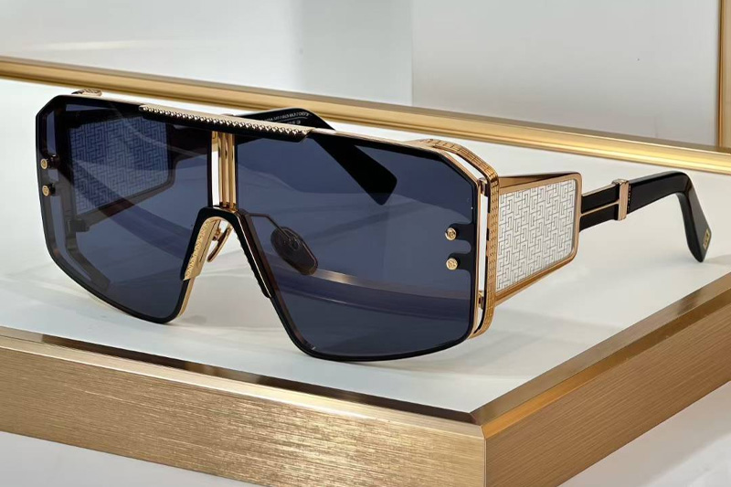 BPS-146 Sunglasses Black Gold Blue