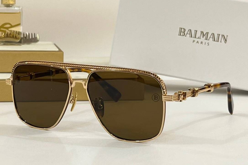 BPS-149A Sunglasses Gold Brown