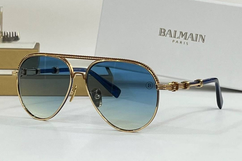 BPS-150A Sunglasses Gold Gradient Blue