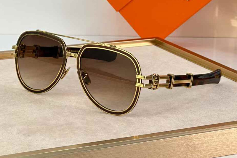 BPS-291A Sunglasses Gold Gradient Brown