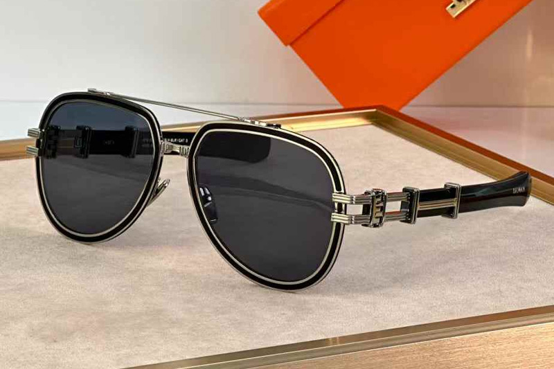 BPS-291A Sunglasses Silver Gray