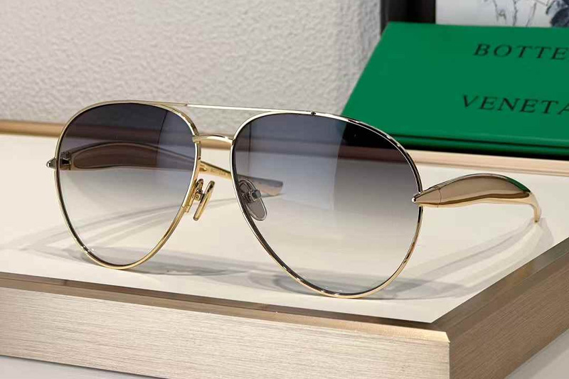 BV1305S Sunglasses Gold Gradient Gray