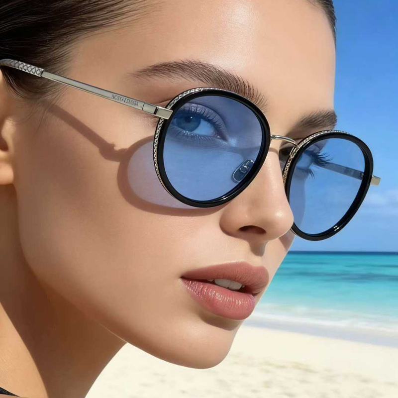 BV1428OA Sunglasses Black Silver Blue