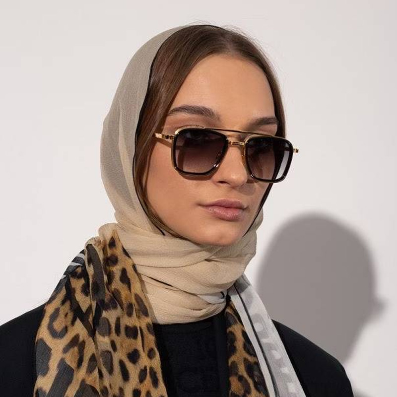 Brad Sunglasses Gold Black Gradient Gray