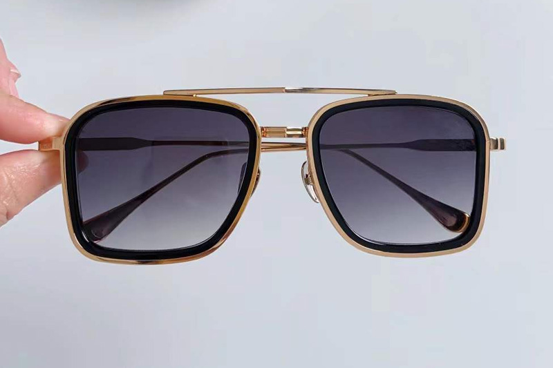 Brad Sunglasses Gold Black Gradient Gray