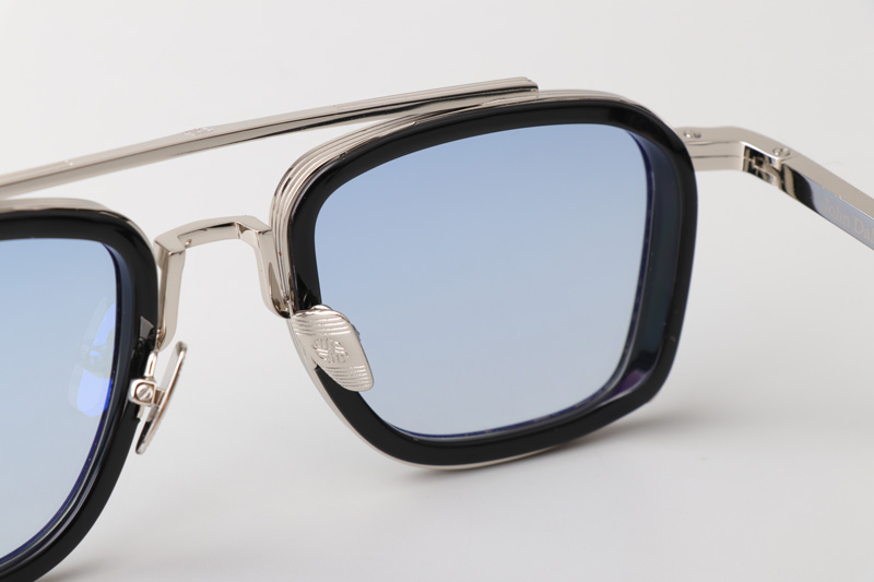 Brad Sunglasses Silver Black Gradient Blue