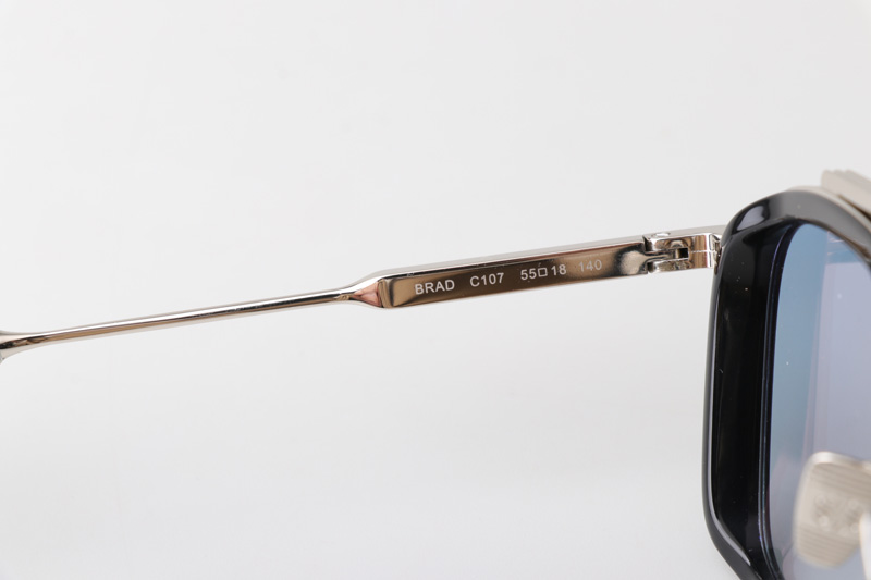 Brad Sunglasses Silver Black Gradient Blue