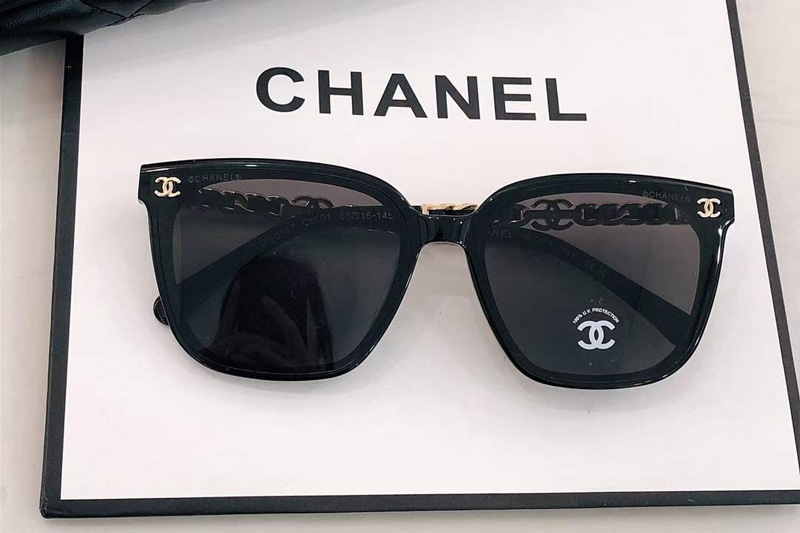 CH0537 Sunglasses Black Gold Gray