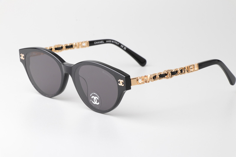 CH0539 Sunglasses Black Gold Gray