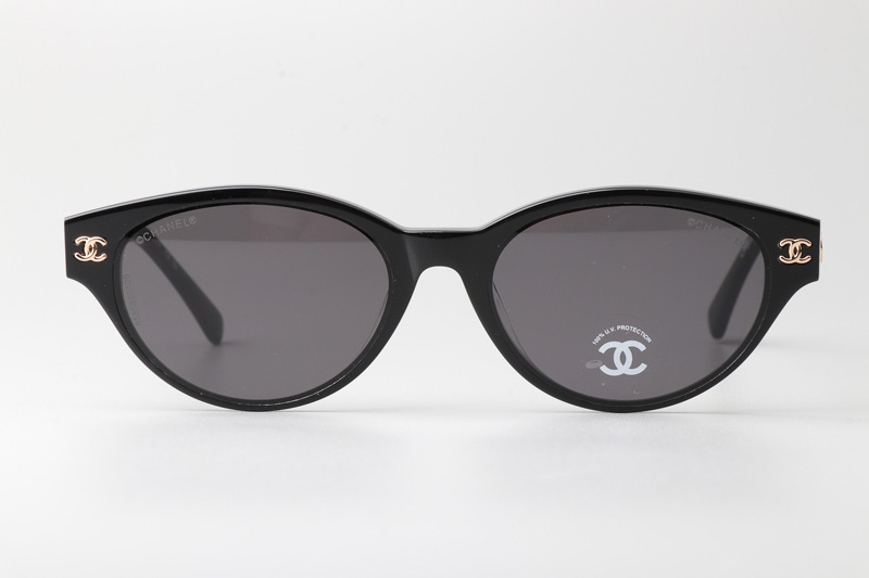 CH0539 Sunglasses Black Gold Gray