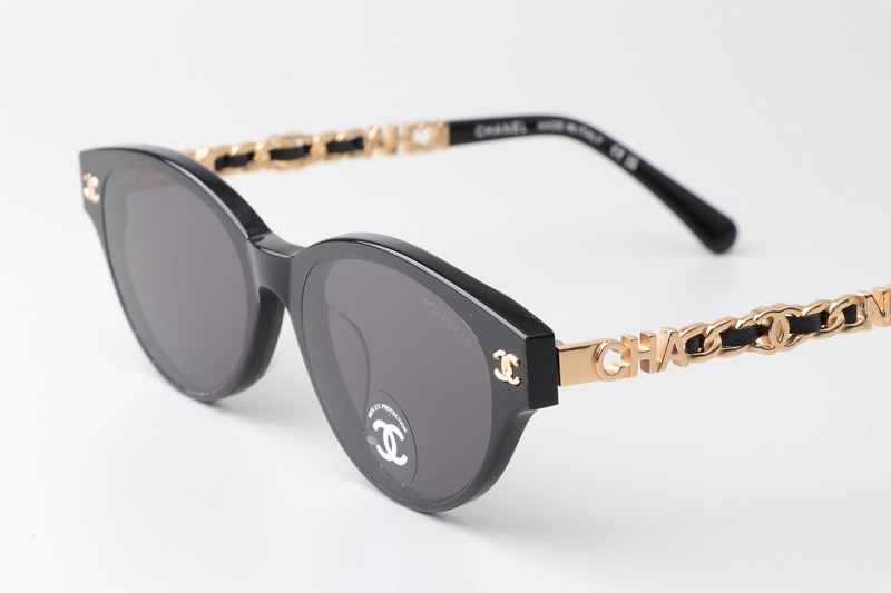 CH0539 Sunglasses Black Gold Gray