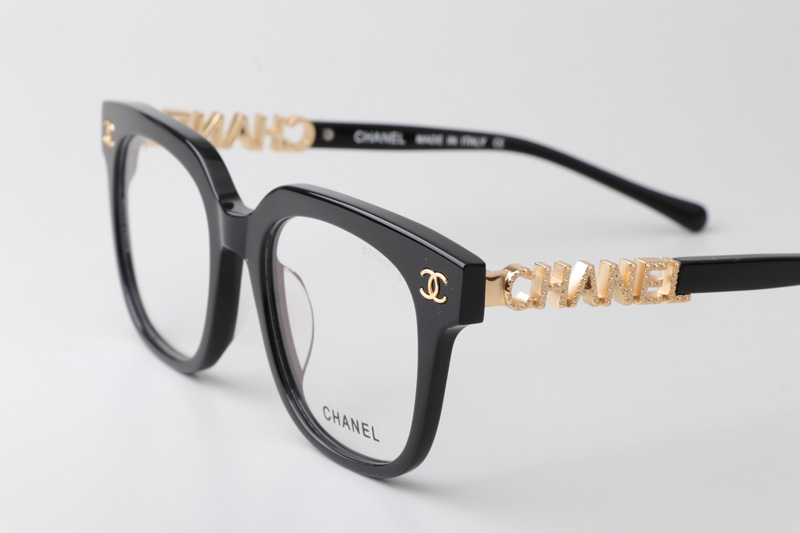 CH0748 Eyeglasses Black Gold