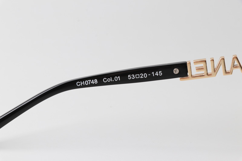 CH0748 Eyeglasses Black Gold