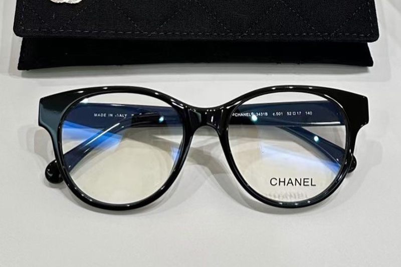 CH3431B Eyeglasses In Black Silver