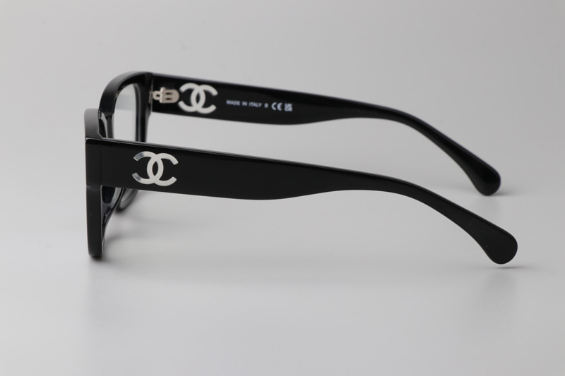 CH3475 Eyeglasses Black White