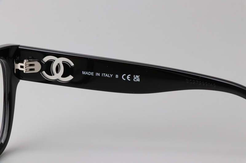 CH3475 Eyeglasses Black White